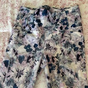 RBX Floral Print Leggings - Blue and Purple